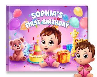 1st Birthday Personalized Story Book, Custom Picture Book for First Birthday, Bedtime Story Childrens Book, Custom Kids Name Book