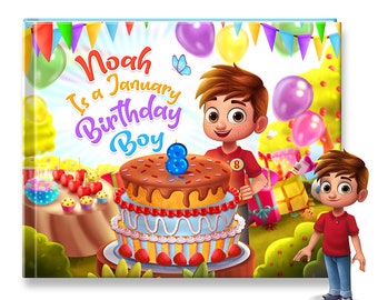 Birthday Book Personalized For Children, 2nd Birthday, 3rd Birthday, 4th Birthday, 5th Birthday, 6th Birthday, 7th Birthday, 8th Birthday