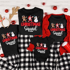 Family Christmas Squad Shirt for Women Men Kids, Matching Family Christmas Squad T-Shirts, Custom Christmas Tee, Christmas Squad Shirts 2024