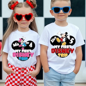 My First Disney Trip Shirt, Personalized My First Disney Trip Shirt,Custom Disney All Characters Shirt,Matching Disney Trip 2025 Tee