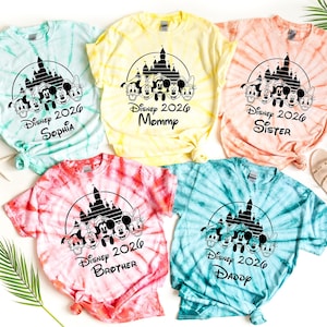 Disney Family Trip Tie-Dye Shirts – Custom 2026 Vacation
