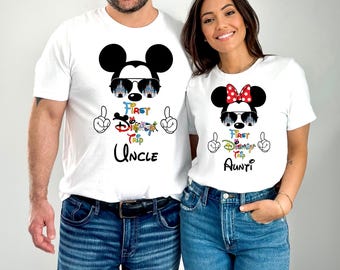 Shirt My First Disney Trip 2026, vakantie-T-shirt Mickey en Minnie