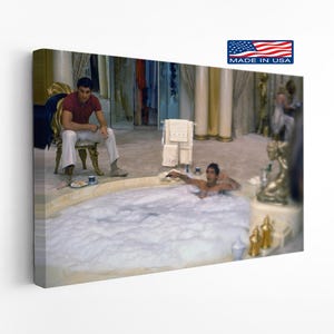 Luxury Bath Scene Canvas, Classic Crime Movie Wall Art, Al Pacino Inspired Print, Vintage Film Decor, Premium Rolled or Framed