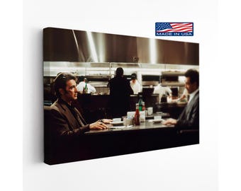 Iconic Scene - Cafe Standoff Al Pacino and Robert De Niro at Heat Canvas