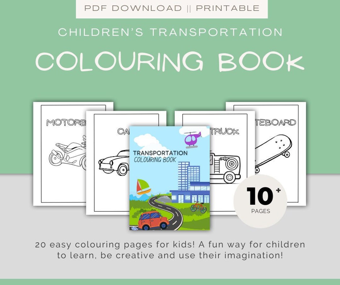 20 Printable Transport Colouring Pages for Kids, Toddlers, Preschoolers, Vehicle Colouring Pages ...