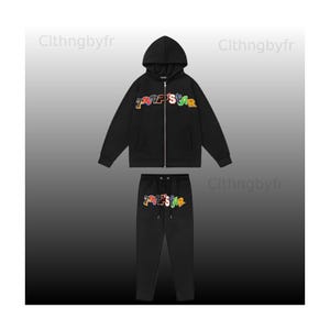 Stilvoller Trainingsanzug Handgefertigt Unisex Baumwolle Herren Damen Einzigartiges Vintage Geschenk Urban 2-Piece Outfit