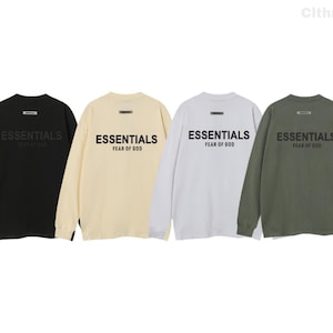 Unisex Cotton Sweatshirt Fear of God Essentials Pullover Vintage Casual Wear Halloween Sweater