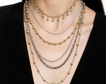 multi Layered chain Necklace