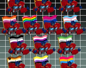 Optimus Pride Stickers