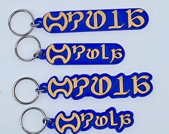 3D-geprinte Final Fantasy XIV-sleutelhanger op maat