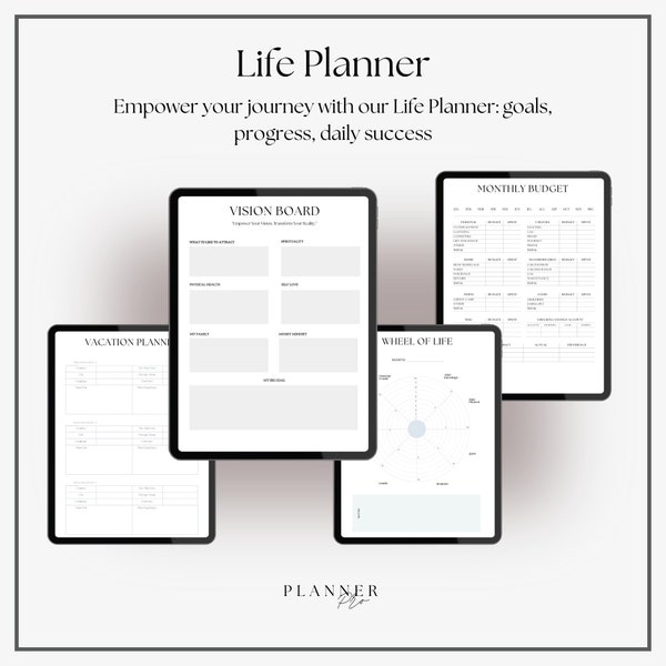 Life Planner | Digital Planner | Wellness Planner | Organization Planner | Tranquility Planner | Motivational Planner | Life Goal Planner