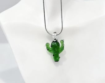 Cactus Necklace: Hand-Made Glass Jewellery