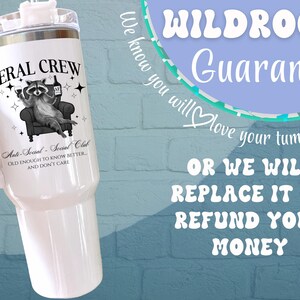 50th Birthday 40oz Tumbler Personalized Feral Raccoon Anti-Social Club Tumbler 50th Birthday Crew Tumblers 40 oz Cup Custom Travel Cups 40oz image 6