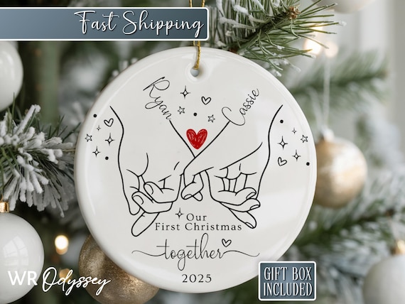 First Christmas Together Ornament for New Couple First Christmas Ornament Personalized Couple Ornament 1st Christmas Together Keepsake