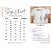 Aesthetic Boho Comfort Colors Size Chart Tee Shirt Size Guide 1717 T ...