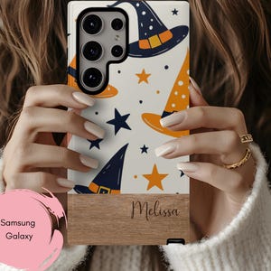 Personalized Vintage Halloween Samsung Galaxy Phone Cases, S25 S24 S23 S22 S21 S20, Plus Ultra FE, Fall Season Enthusiasts Gift, Tough Case