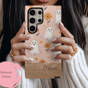 Personalized Vintage Halloween Samsung Galaxy Phone Cases, S25 S24 S23 S22 S21 S20, Plus Ultra FE, Fall Season Enthusiasts Gift, Tough Case