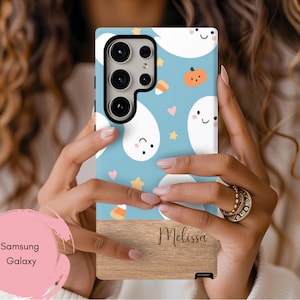 Personalized Vintage Halloween Samsung Galaxy Phone Cases, S25 S24 S23 S22 S21 S20, Plus Ultra FE, Fall Season Enthusiasts Gift, Tough Case