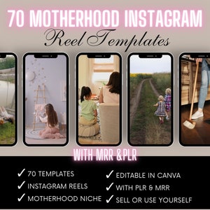 Modelos de Reels sem rosto para maternidade Reels para Instagram para maternidade Modelos de PLR para mães Instagram sem rosto Marketing sem rosto Master Direitos de revenda