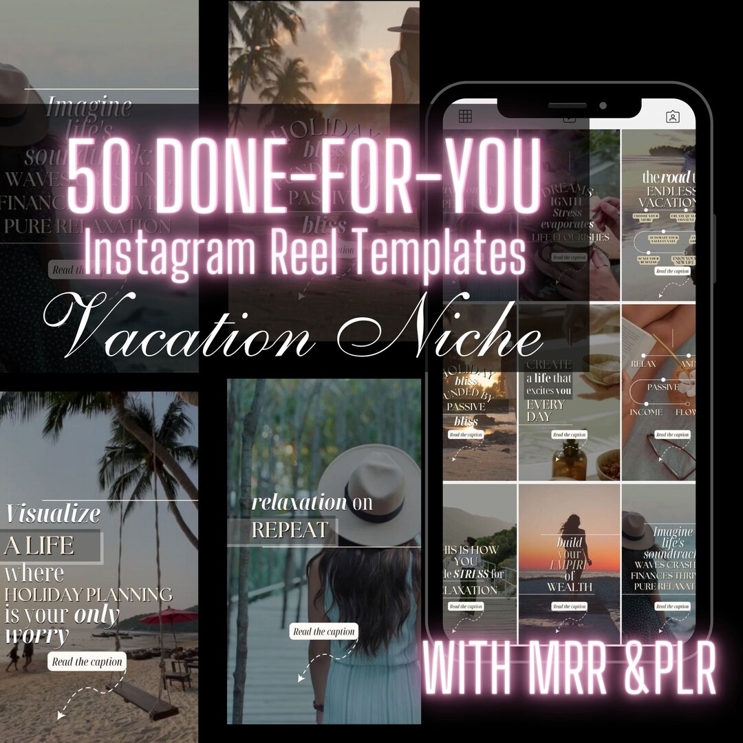 Travel Niche Faceless Reels Travel Reels Instagram Reels PLR Templates