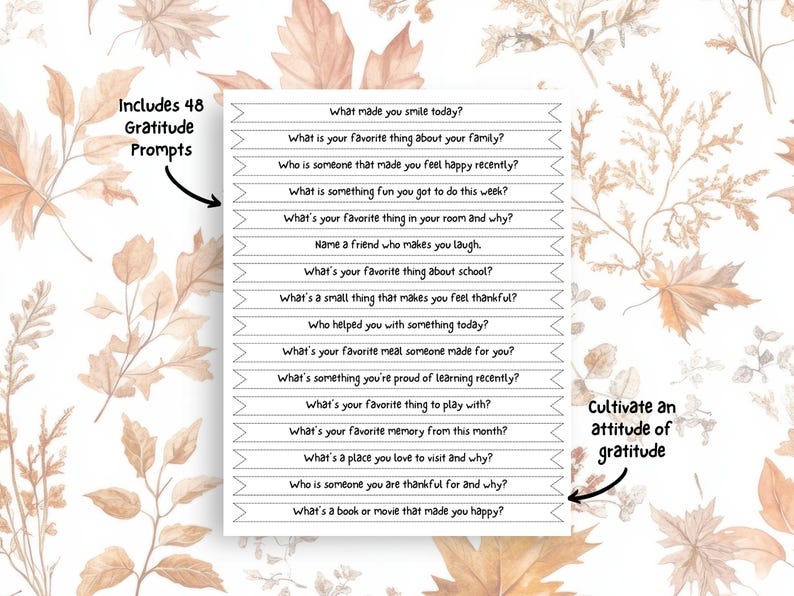 Printable Gratitude Jar Kit: Thanksgiving Kids Activity (PDF) - Etsy