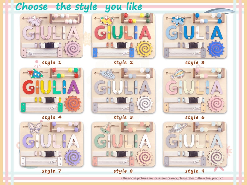 Name Puzzle Wooden Busy Board With Peg Montessori Toy Personalized