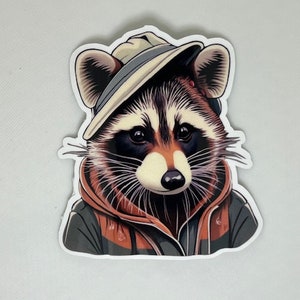 Sticker raccoon rustic sticker cool raccoon rustic sticker animal