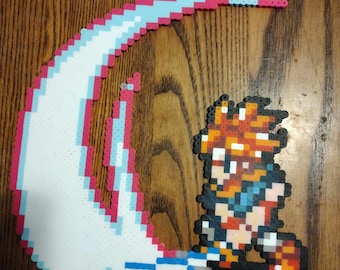 Crono Trigger, Crono con Colpo di Spada Arcobaleno! Magnete Perler.