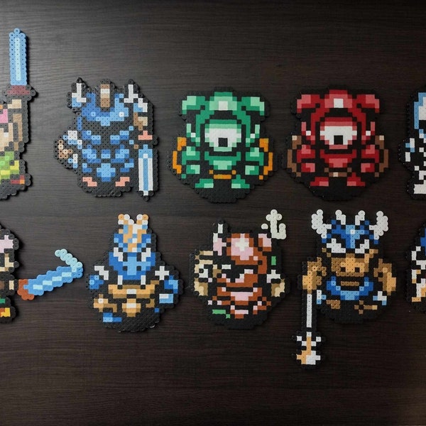 Legend of Zelda, A Link to the Past Perler Magnets. Link and Enemies. SNES