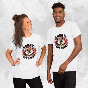 Koszulka unisex Canadian Charm Tee. „Przepraszam, nie przepraszam”