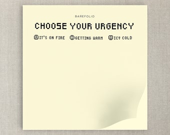 Fun Lifestyle Notepads - Choose Your Urgency (The Pixel Edition)