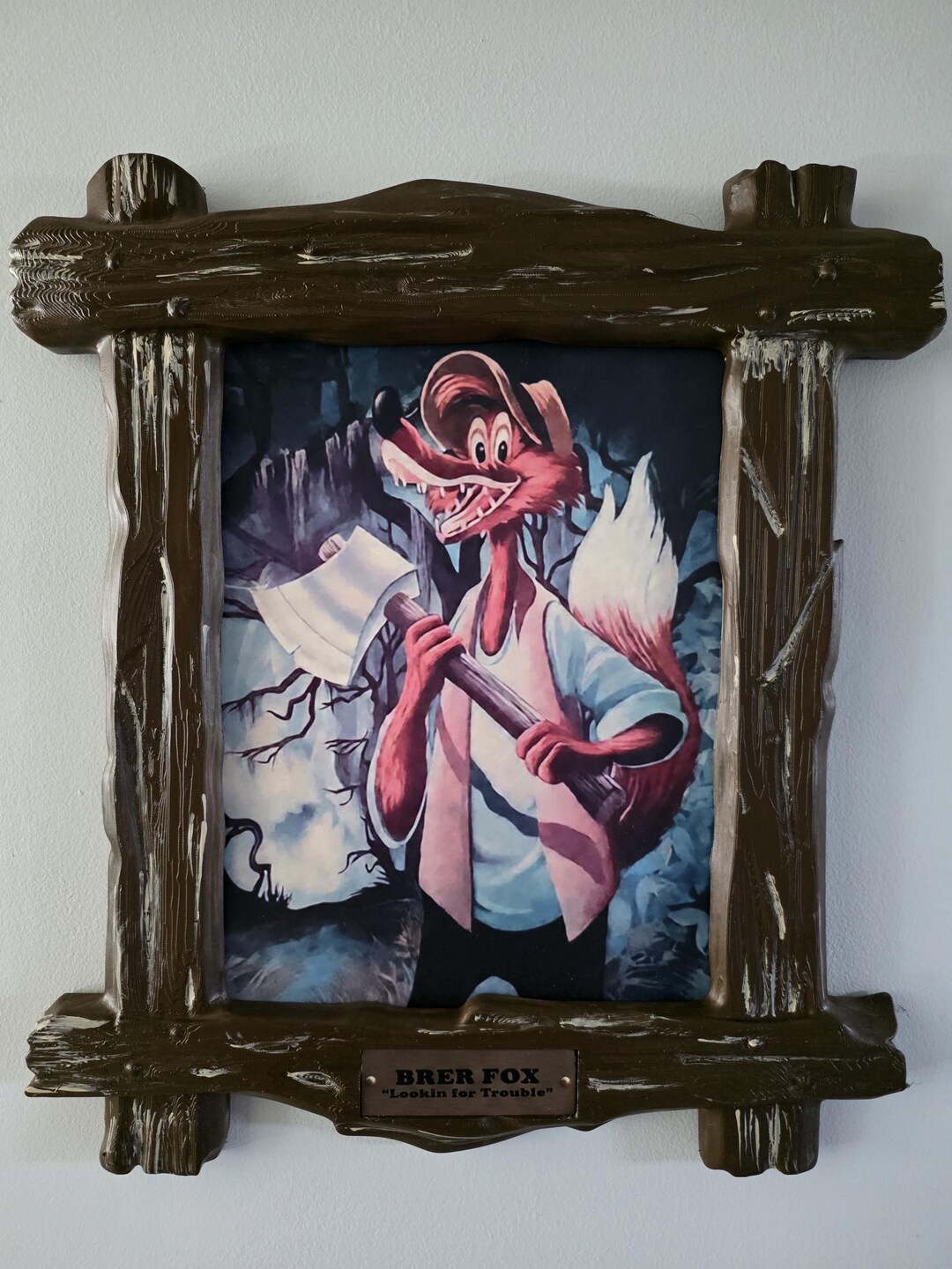 Walt Disney Splash Mountain Brer Fox Portrait Replica - Etsy