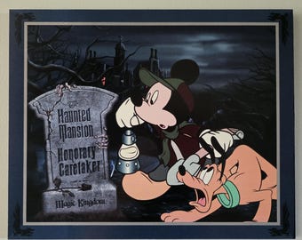 Disney World Haunted Mansion Ehrenhaus Hausmeister Schild - Kartenreplik