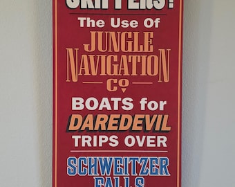 Walt Disney World Jungle Cruise Attention Skippers Sign
