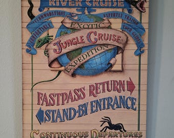 Disney World Jungle Cruise Entrance Replica Sign