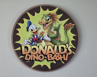 Disney World Animal Kingdom Dinoland Donald's Dino-Bash Replica Sign