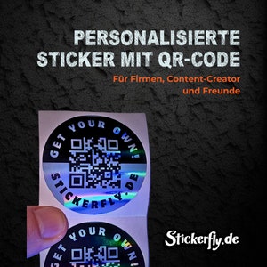 Adesivi pubblicitari QR code personalizzati da 50 mm con il tuo logo! - Durevole, ecologico, resistente ai graffi, impermeabile