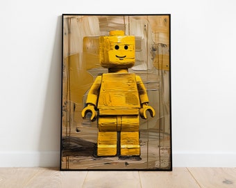 Yellow Toy Man Art Print - Digital Download