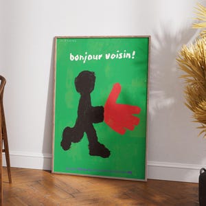 Bonjour Voisin Michel Quarez Pobierz wysokiej jakości plakat graficzny