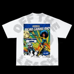 Camiseta ESPAÇO POODLE |Sigma Gama Rho| Streetwear |SGRHO l 1922 l Parafernália de presentes para irmandades|