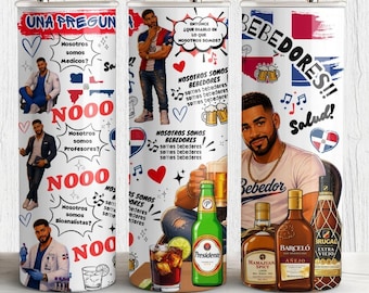 Nosotros Somos Bebedores PNG / 20oz Skinny Tumbler Wrap, divertido diseño de vaso español Descarga digital