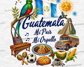 Guatemala Mi País Mi Orgullo PNG, Guatemalan Pride Sublimation Design