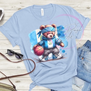 Guatemala Flag Teddy Bear PNG , Sublimation Design Download, Guatemala Flag Shirt Design, Guatemala Sublimation, Digital Download Only