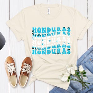 Archivo PNG de la bandera de Honduras, descarga de diseño de sublimación, diseño de camiseta con la bandera de Honduras, Día de la Independencia de Honduras, descarga digital Catracho Groovy
