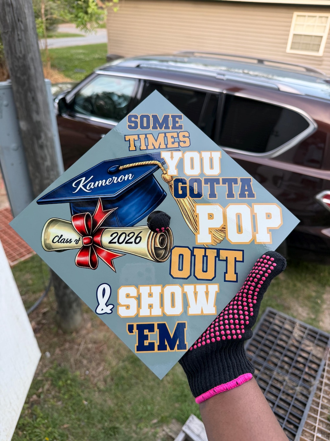 Custom Graduation Cap Topper, Personalized Grad Hat, Class of 2026 ...