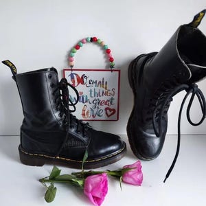 Women&#39;s Dr Martens 1490 10 hole black boots england vintage UK4.5 EU37.5 US6.5