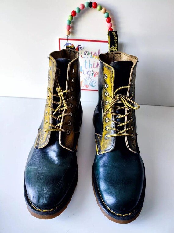 Dr Martens X George Cox 1460 9339 Green Yellow Vintage England