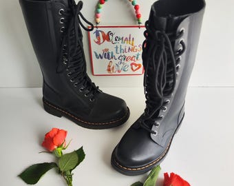 Dr Martens Drench Wellington Festival Rain Wellies Welly Black boot UK3 EU36 US5