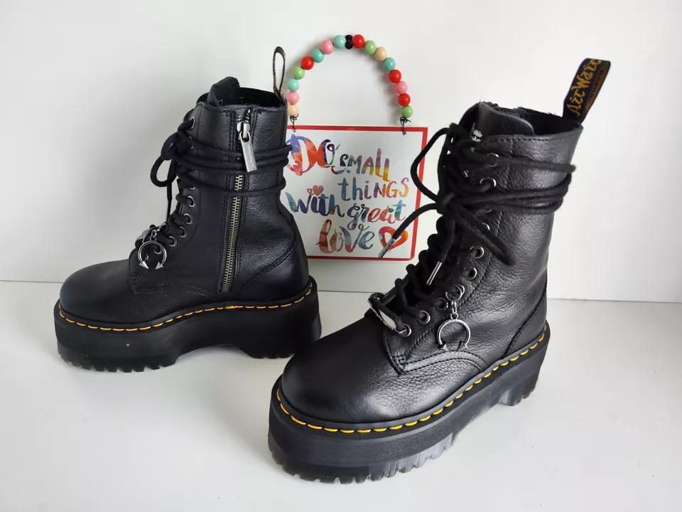 Dr MARTENS X Dolls Kill Zip Jadon Hi Max 10 Eye Platform Boots UK3