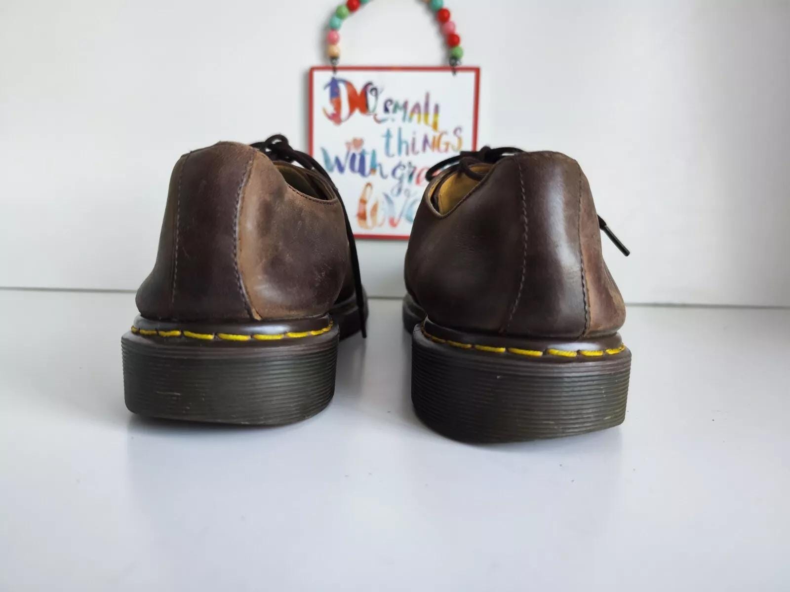 Dr Martens 1461 3 Eye Oxford Crazy Horse Brown Leather Shoes 